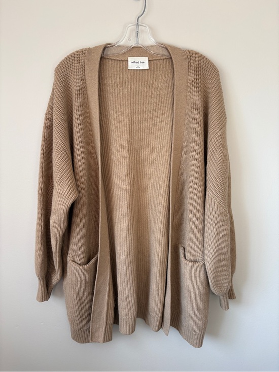 Aritzia Sweaters - Aritzia Wilfred Free Unwind Merino Wool Cardigan Sweater Tan Camel Medium M